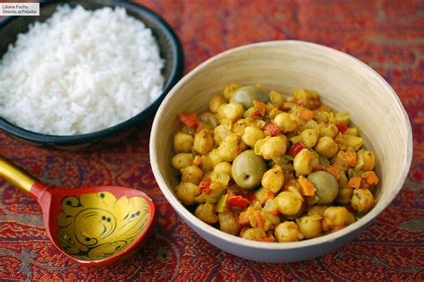 Garbanzos salteados a la marroquí Receta de cocina fácil sencilla y