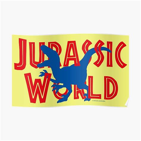 "Jurassic World With Blue" Poster for Sale by EderParker | Redbubble