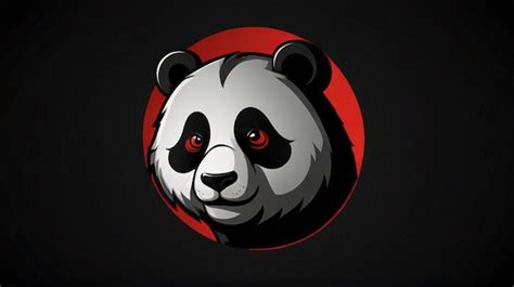 Premium Photo | A panda face with red eyes and red eyes