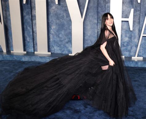 Billie Eilish Owns The Red Carpet In Dramatic Gothic Dress And Platforms