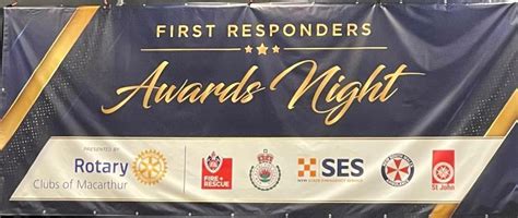 Macarthur Rotary Clubs First Responders Awards 2023 Rotary Club Of Camden