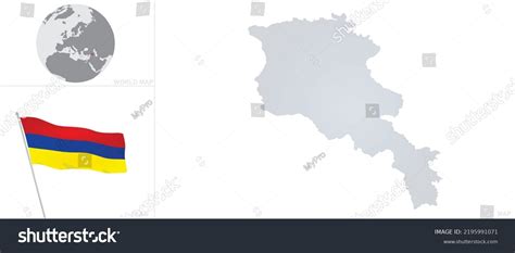 Armenia Map Flag Vector Stock Vector (Royalty Free) 2195991071 ...