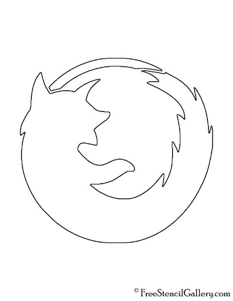 Firefox Logo Stencil | Free Stencil Gallery