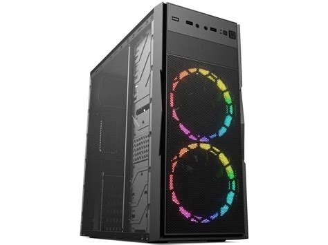 Gabinete Gamer Kwg Vela M Rgb Lateral Em Acr Lico Mid Tower Black