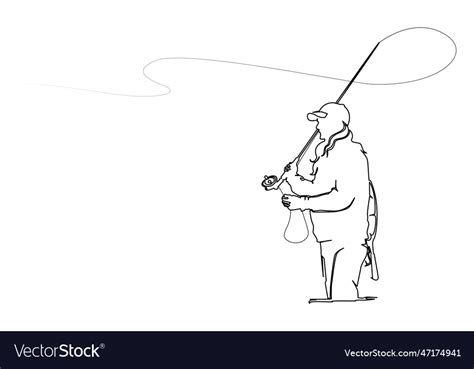 Fishinggraphic Fly Fishing Royalty Free Vector Image