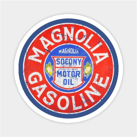 Magnolia Gasoline Gas And Oil Magnet TeePublic