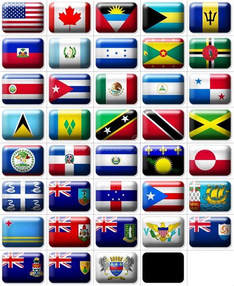 Flags of North America stock illustration. Illustration of flag - 8038630