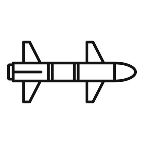 Premium Vector Missile Sky Icon Outline Missile Sky Vector Icon For