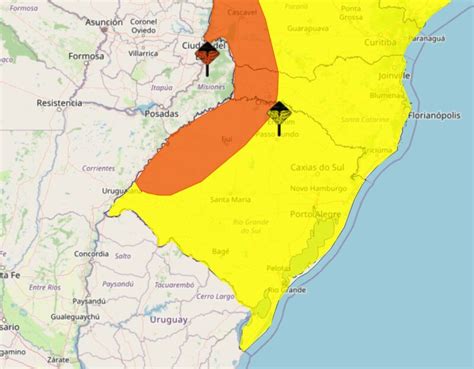 Alerta De Tempestade Aviso De Perigo Para Diversas Regi Es Do Sul Do