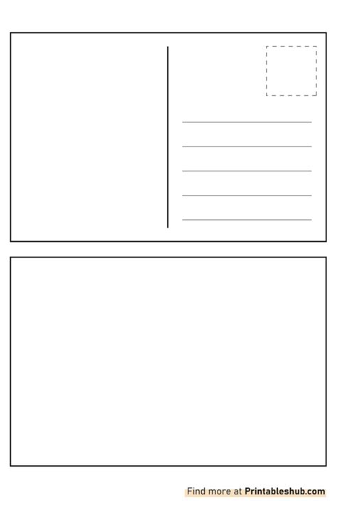 printable blank postcard templates  included printables hub