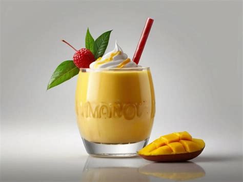 Premium Photo Product Photography Of Mango Milkshake With White