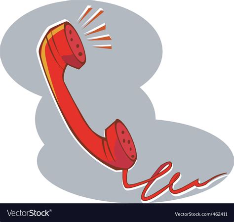 Telephone Receiver Royalty Free Vector Image VectorStock