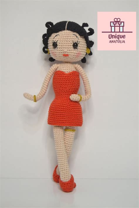 Betty Boop Crochet Doll Betty Boop Amigurumi Doll Betty Boop Etsy