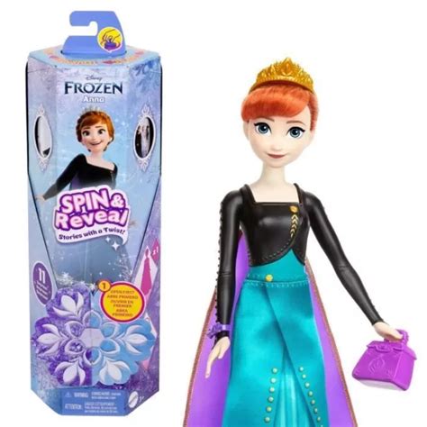 SPINE EREVEAL LA REINE Des Neiges Anna Mattel Poupee Surprise Disney