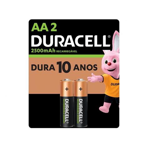 Pilha Recarreg Vel AA Pequena 2500 MAh 2 Unidades 1662644026 Gg