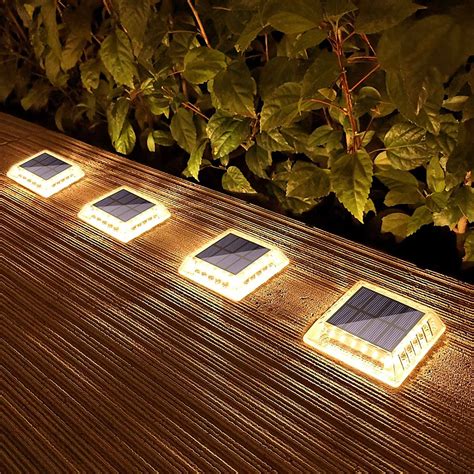 Lacasa Luci Solari Giardino 4 Pezzi 30LM LED Lampada Solare Da Esterno