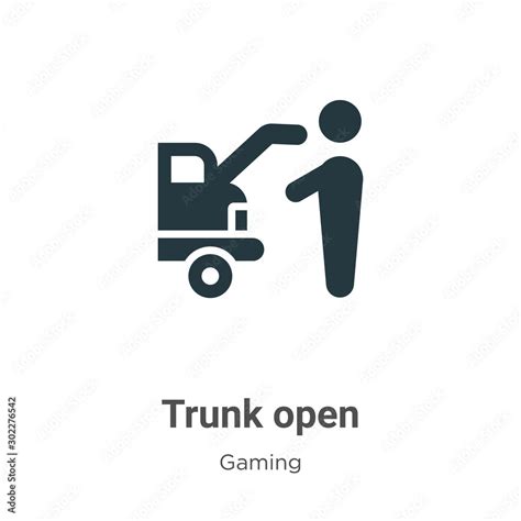 Trunk Open Vector Icon On White Background Flat Vector Trunk Open Icon