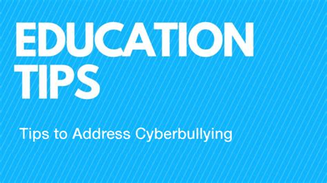 Tips To Address Cyberbullying