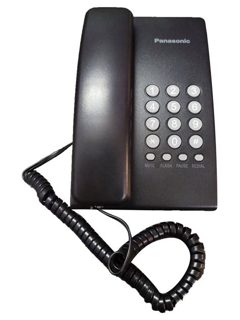 Landline Connection Panasonic Kx Ts Black Corded Phone For Office