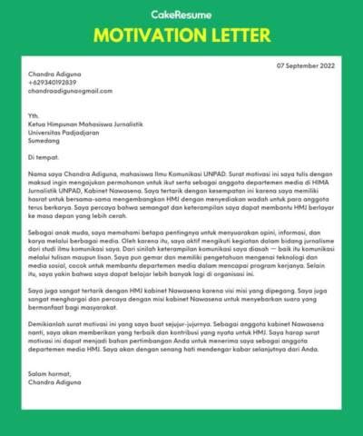 Lengkap Contoh Motivation Letter Dan Cara Membuatnya Mudah Theover