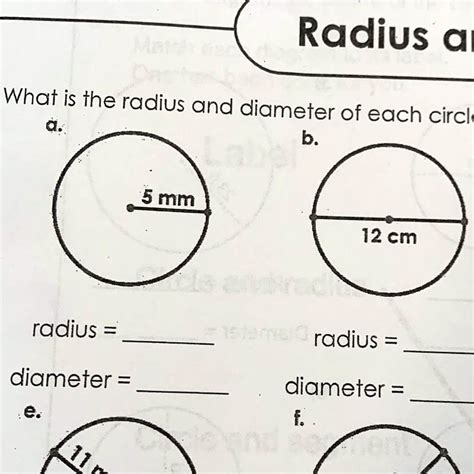 SOLVED: 'What is the radius and diameter? Radius a 4. What is the ...