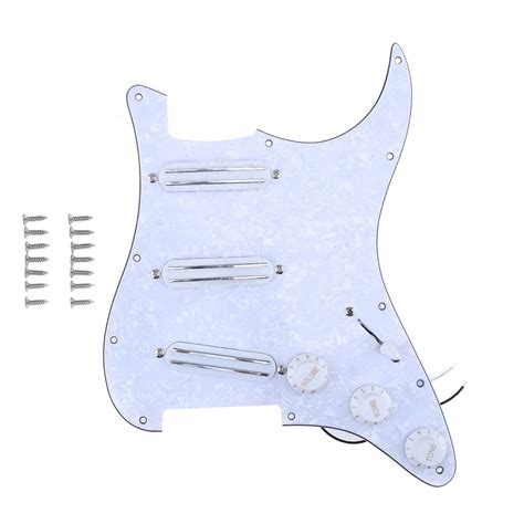 Musiclily Hole Sss Prewired Loaded Pickguard With Dual Hot Rail High