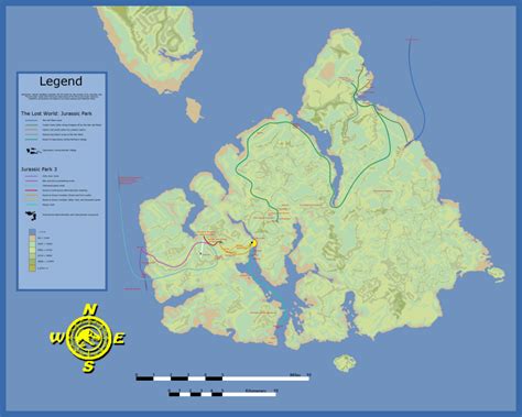 Isla Sorna and Isla Nublar Maps