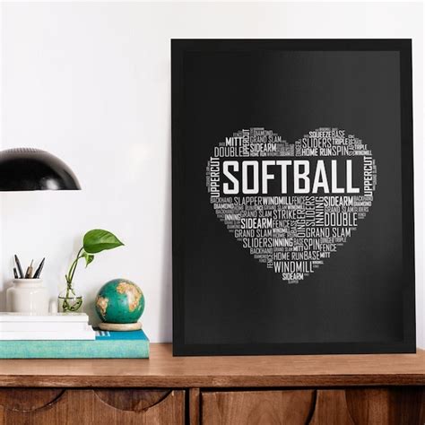 Softball Wall Art - Etsy