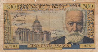 Banknote France Francs Victor Hugo Serial R