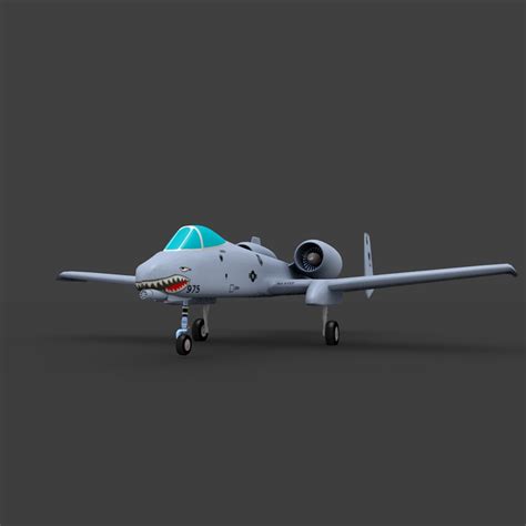 10 thunderbolt aircraft 3d model