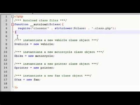 Oop Php Autoload Class Youtube