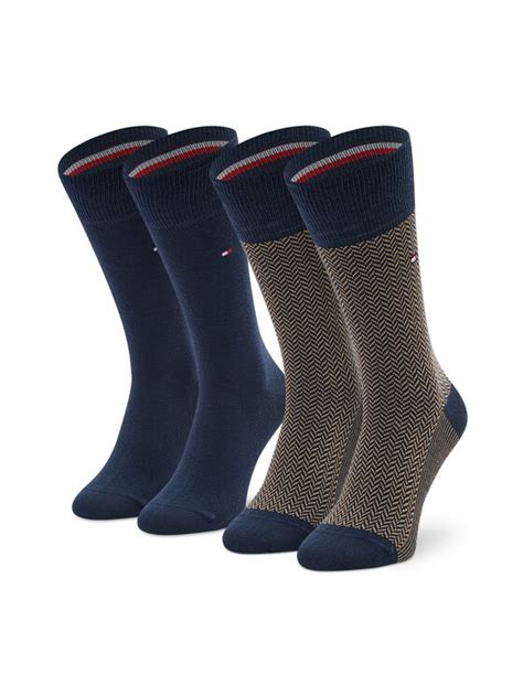 Tommy Hilfiger Lot De 2 Paires De Chaussettes Hautes Homme 701220237