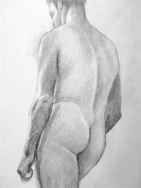 Nudeart Man Drawing Sketch Of Naked Man From The Real Nude Man Sketch