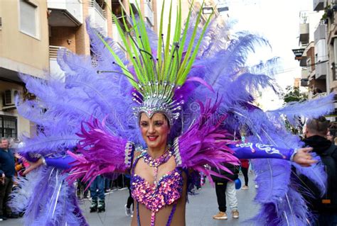 Torrevieja Spain February Participants Dressed In A Colorful