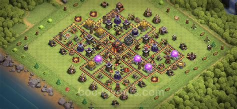 Farming Base Th10 With Link Anti 3 Stars Hybrid Clash Of Clans Town Hall Level 10 Base