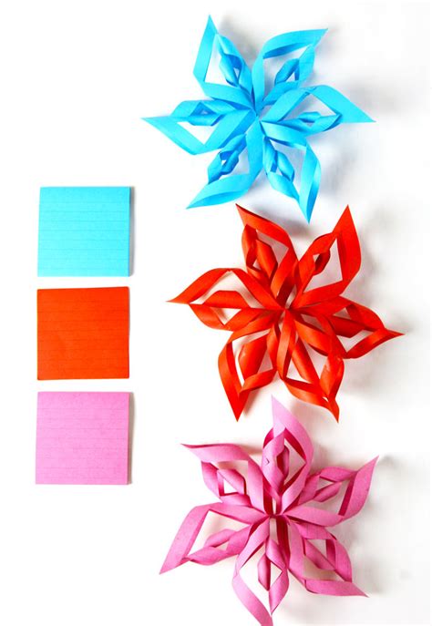 3D Paper Stars from Post-It Notes - Babble Dabble Do