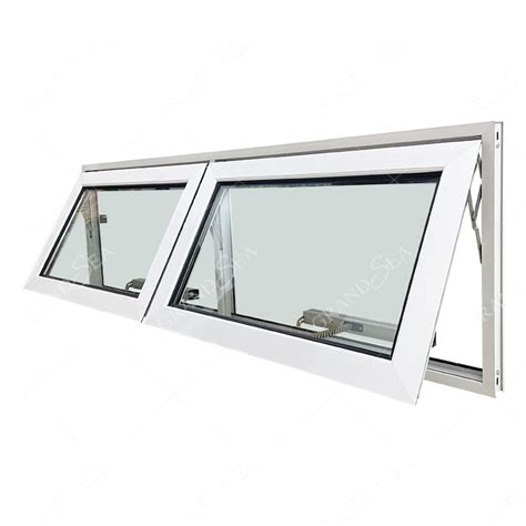 Awning Window Hurricane Proof Double Glazed Tempered Glass Aluminum