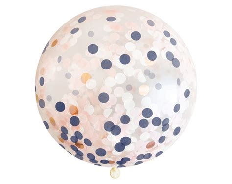 Rose Gold Confetti Balloon With Blush Pink Inch Large Etsy