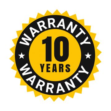 10 Years Warranty Vector 10 Years Warranty 10 Years Warranty Label