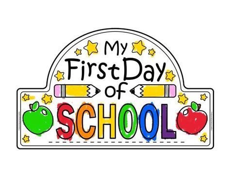 First Day Of School Scrapbook Page Title Sticker Artofit