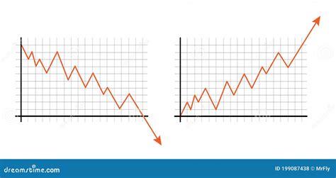 Financial Graphs Going Up And Down Vector Illustration Stock Vector