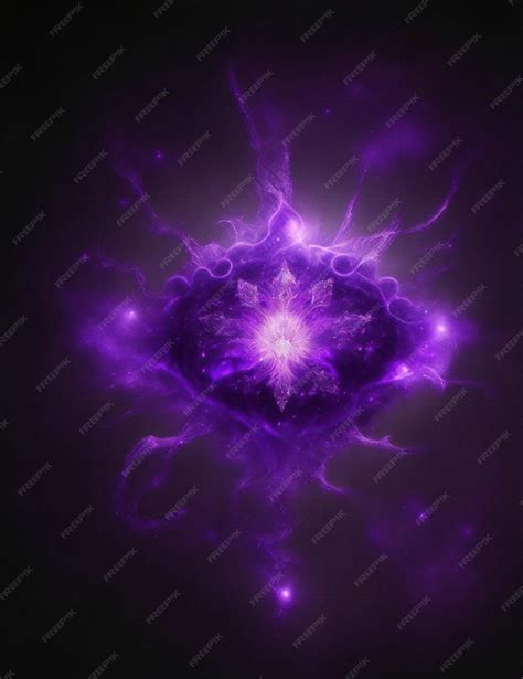 Premium AI Image | crown chakra dark purple sparkling illustration