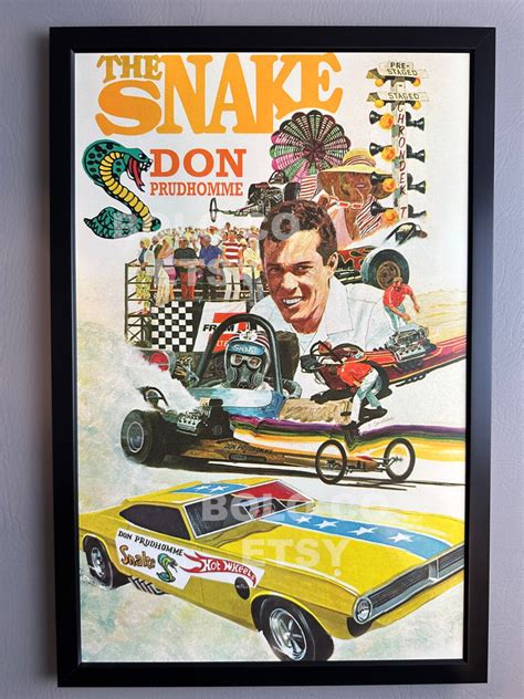 Vintage Hot Wheels Redline Custom Racing Poster Don Prudhomme Etsy