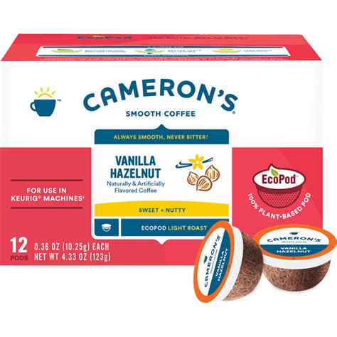 Cameron's Coffee Single Serve Pods, Flavored, Vanilla Hazelnut, 12 Count | Shop | Foodtown