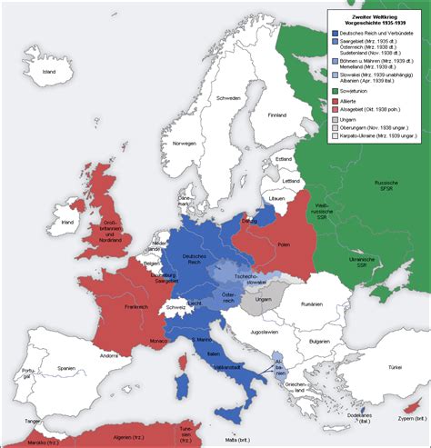 Segunda Guerra Mundial En Europa 1935 1939 Tamaño Completo Ex