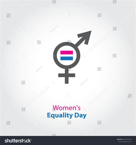 Womens Equality Day Female Holiday Celebrated Stock Vector Royalty