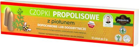 Preparat Medycyny Naturalnej Apicultura Polska CZOPKI PROPOLISOWE