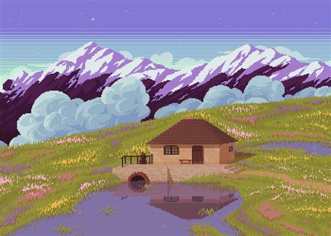 [OC] Howl's Moving Castle (soon to be animated) : PixelArt