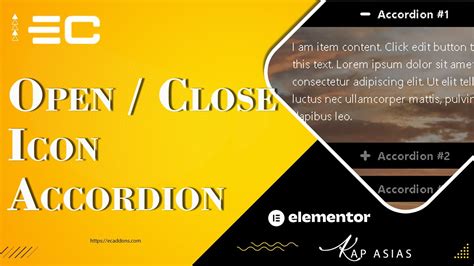 How To Use Open Close Icon In Advanced Accordion Widget For Elementor