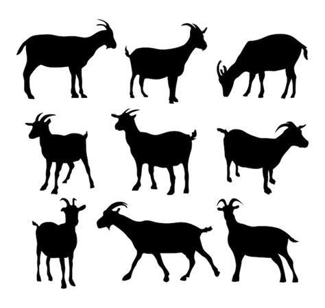 Premium Vector Goat Vector Silhouette